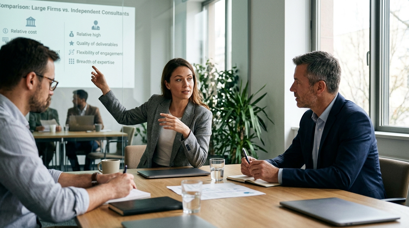 Grands cabinets vs consultants indépendants : quelle option choisir ?